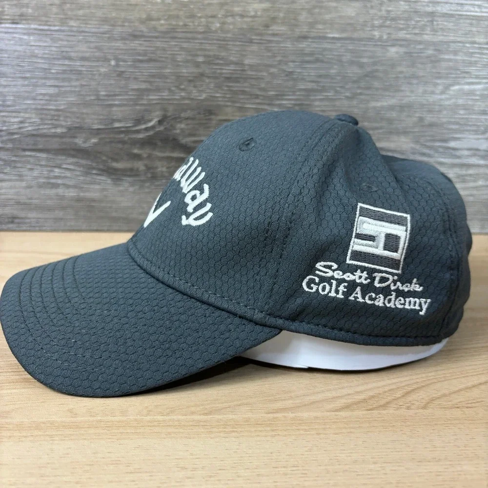 Callaway‎ Hat Cap Strap Back Gray Performance Golf Scott Dirck Adjustable